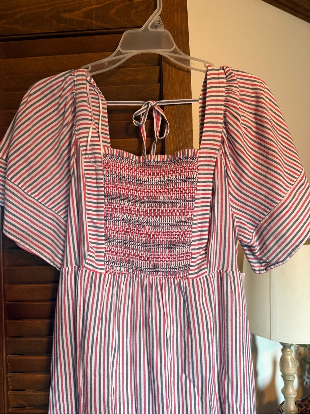 Old Navy cotton dress NWT red and blue stripes Medium - Picture 4 of 4